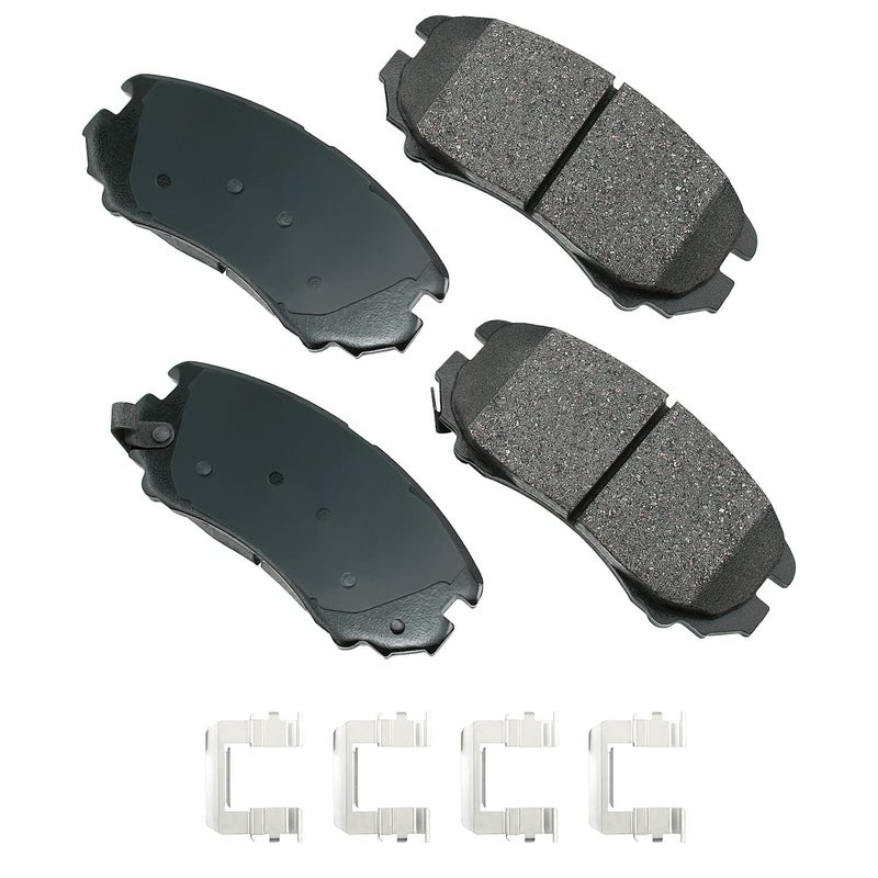Akebono-ACT924A Ultra-Premium Ceramic Front Disc Brake Pads, GREY